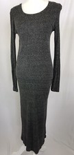 Zara Trafaluc Women’s Gray Casual Dress Med Long Sleeve Bodycon Scoop Neck
