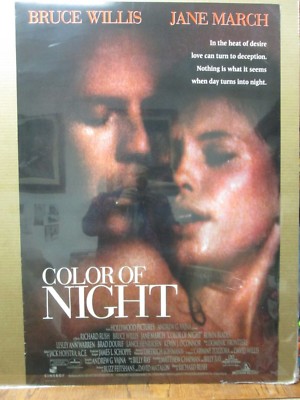 vintage Bruce Willis color of night Movie poster 1994 12898 | eBay