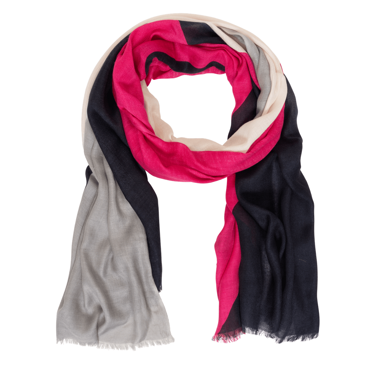 LINDENMANN Schal Damen schwarz Damen-Schal dünn 100 Viskose