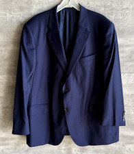 Vintage Peter Millar Dark Blue Wool Blazer Size 50R Union Made in Canada