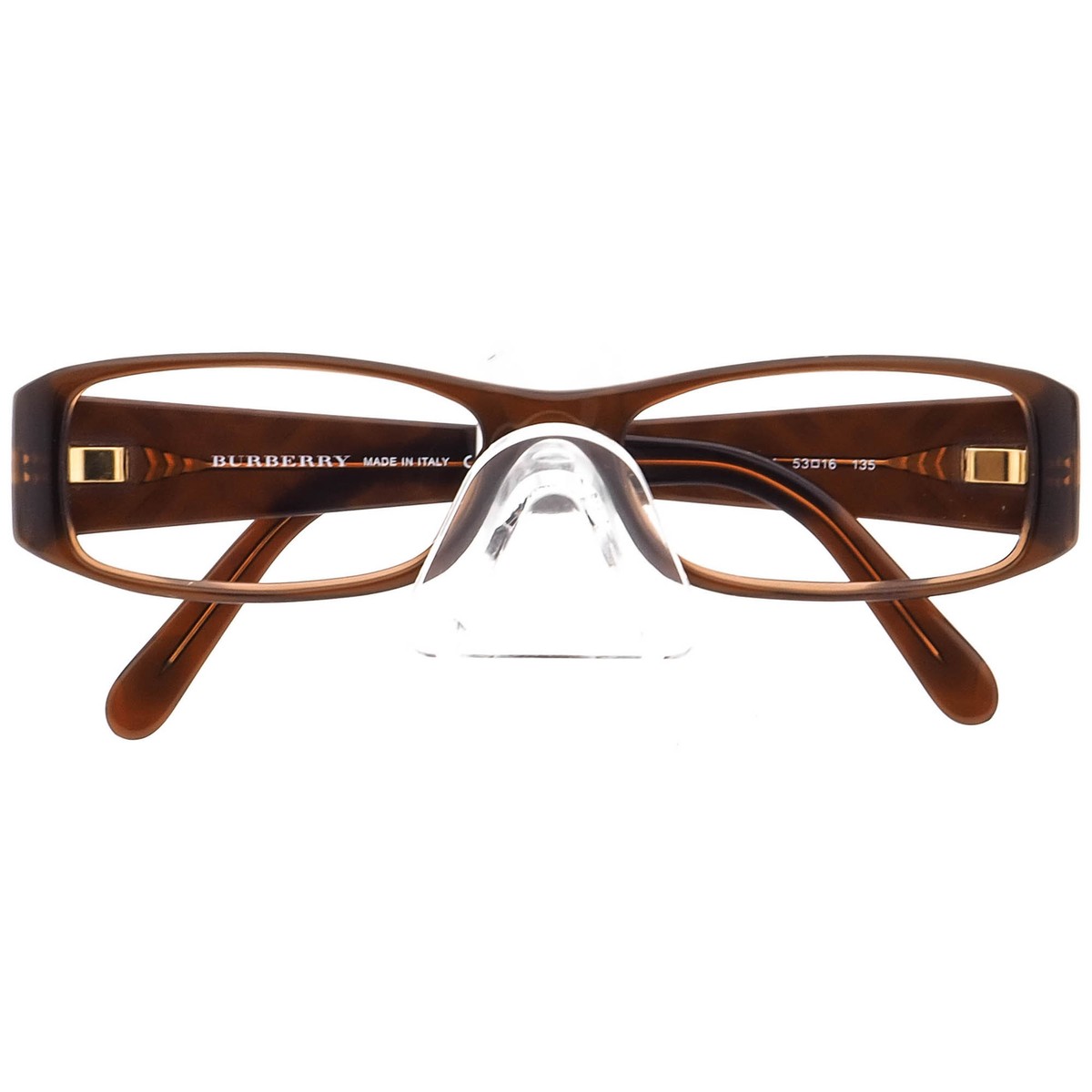 Authentic BURBERRY B 2007 3011 Brown Designer EYEGLASSES FRAMES 53*16*135* Burberry Eyeglasses Frames B 2007 3011 Brown Rectangular  main image 3