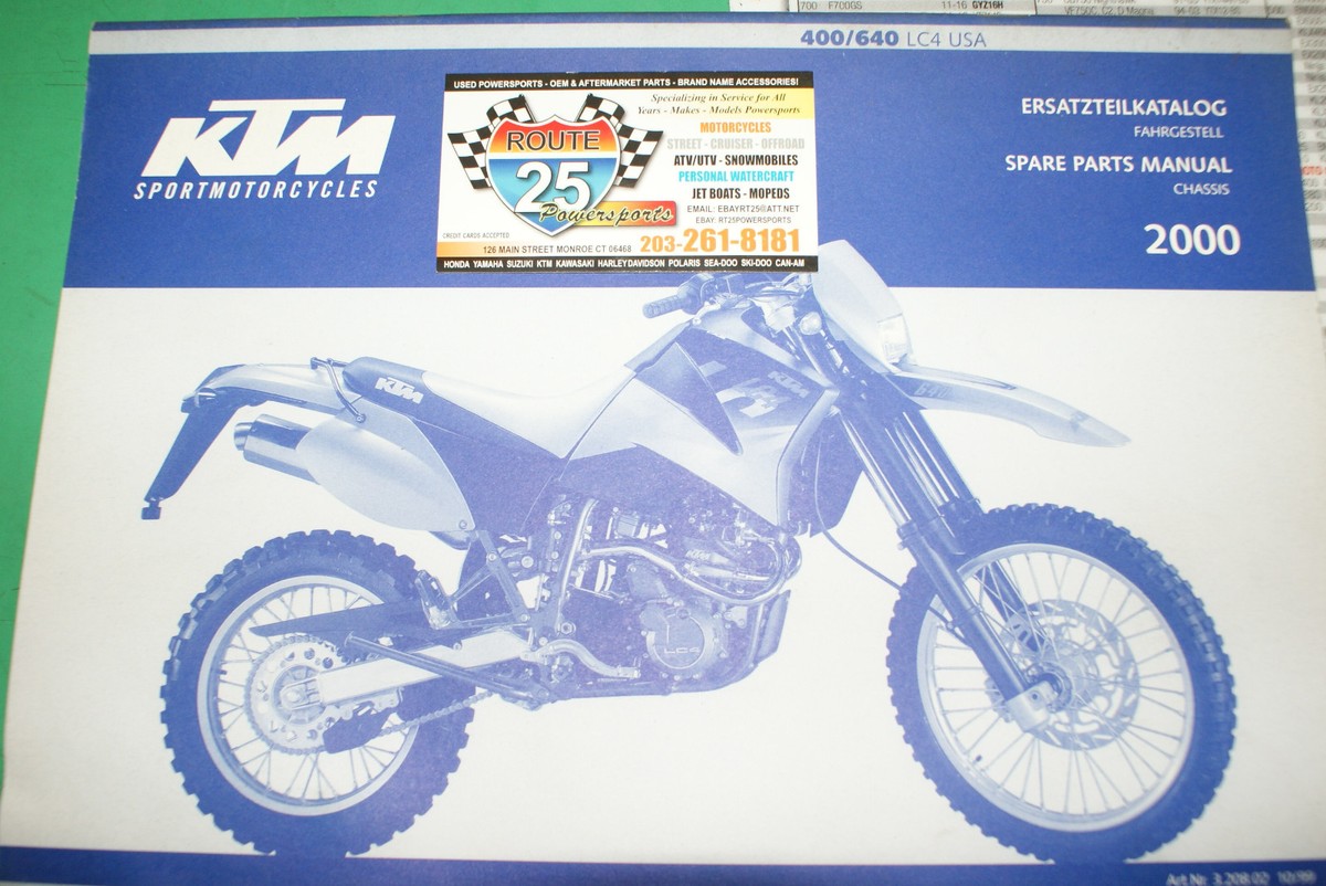 2000 KTM 400/640 LC4 Spare Parts Manual Engine Chassis