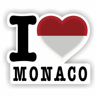 Aufkleber LOVE MONACO Sticker für Auto diverse Größen FanShirts4u