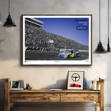 Jimmie Johnson Racing Poster NASCAR Martinsville Speedway Wall Art Print Gift