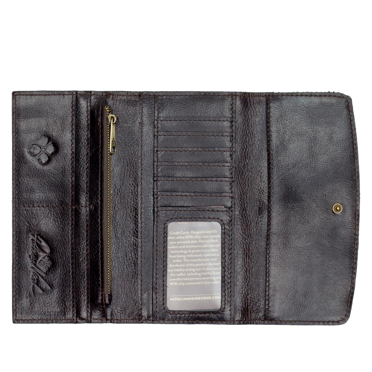 Patricia Nash HAXBY Leather Trifold Wallet RFID Choose your