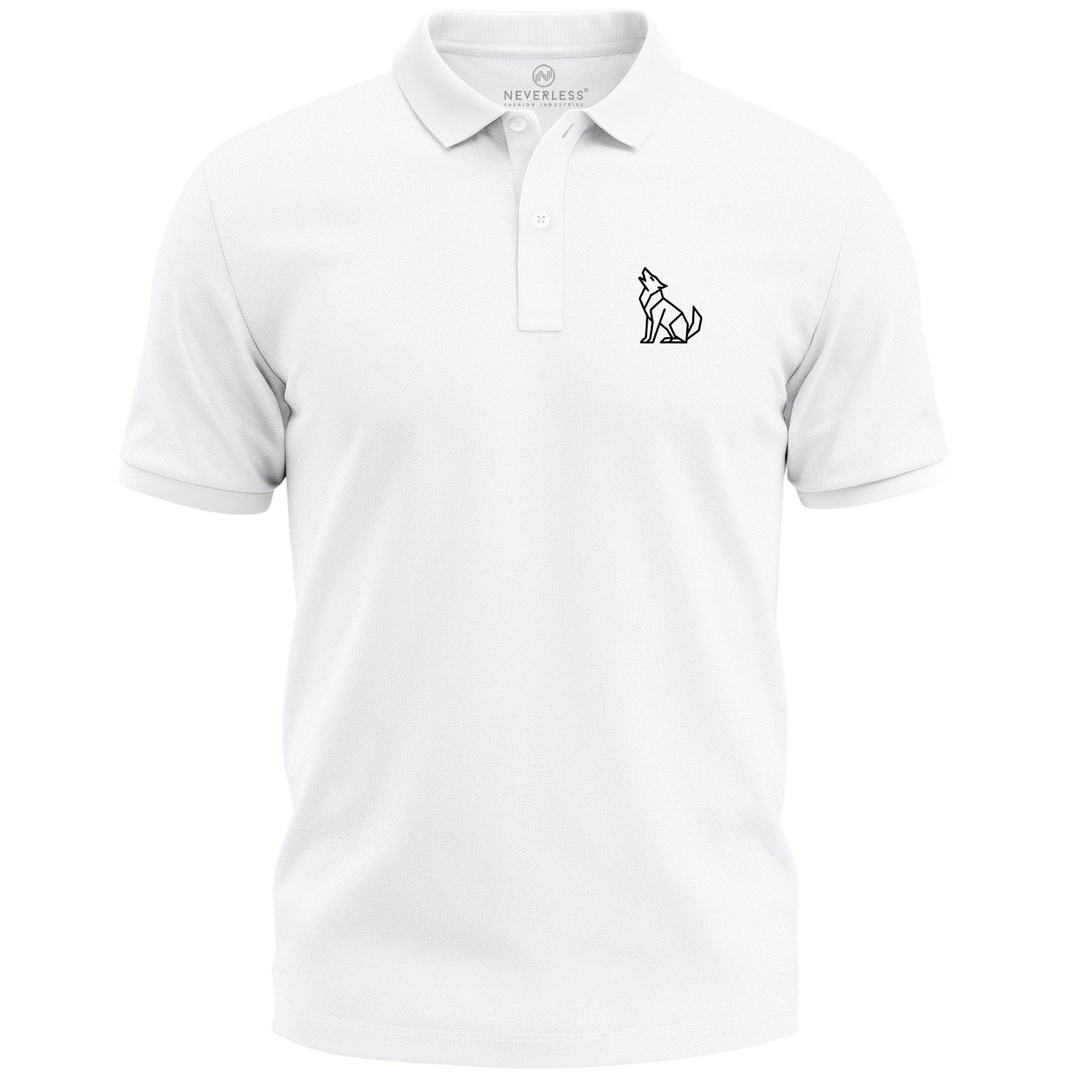 Poloshirt Herren Tierlogo im Polygon-Stil Wolf Kurzarm Polo Sommer Outdoor 7290₽