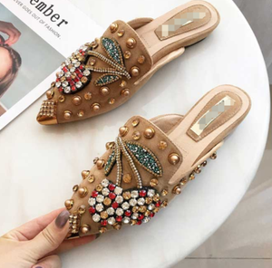 bling flat sandals