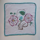 Hand Embroidered Dinner Napkin Set Of 2  Mexican Tortilla Servilleta Bordado — photo 9