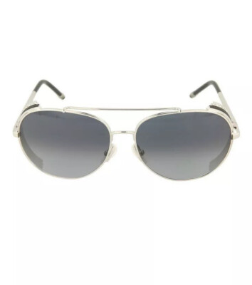 BOUCHERON Limited Edition Timeless Novelty Aviator Sunglasses Silver Grey $1230