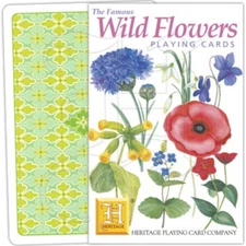 Heritage Wild Flowers Playing cards botany floral nature novelty card games