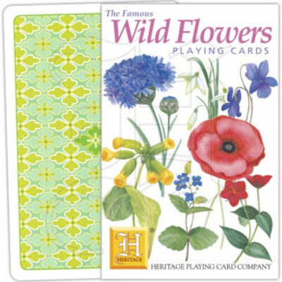 Heritage Wild Flowers Playing cards botany floral nature novelty card games  | eBay