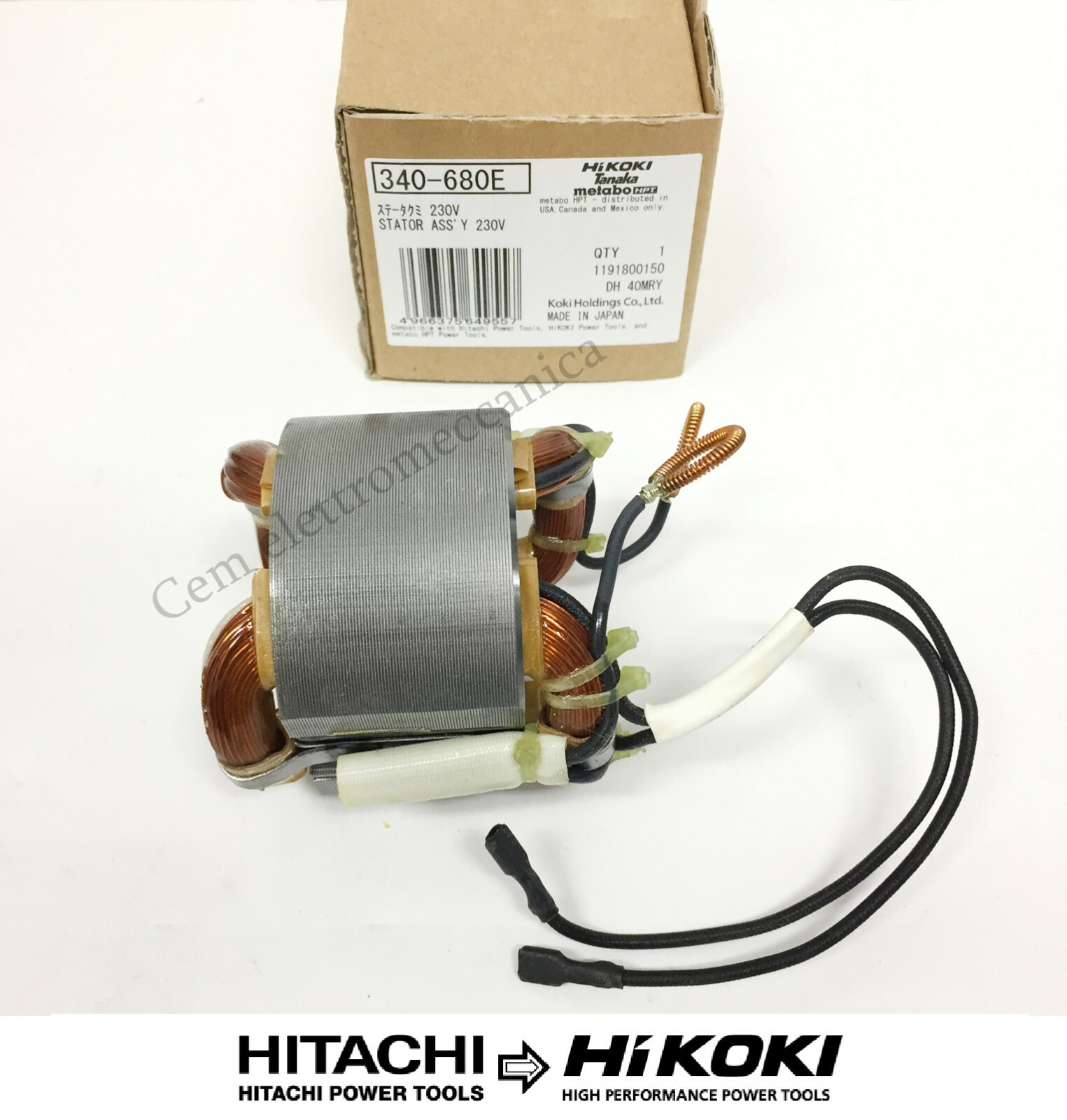Statore ricambio originale Hitachi per martello DH 40MRY motore campo 340680E