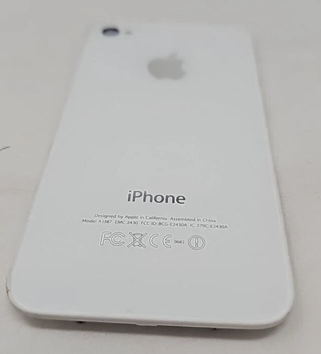Back  Door White Frame Housing for Apple iPhone 4s A1387 Replacement Genuine - Image 3 of 4