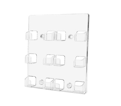 6 Pocket Wall Mount Business Card Holder Display Stand Organizer Rack