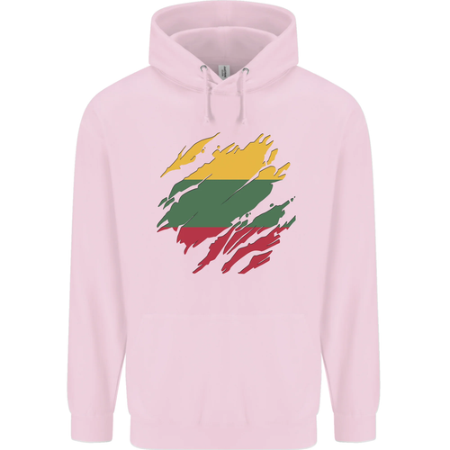 Torn Lithuania Flag Lithuania Day Football Childrens Kids Hoodie - Picture 6 of 76