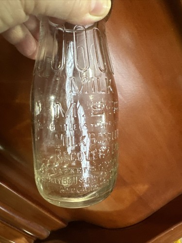 Vintage Melbourne 1/2 Pint Milk Glass Bottle 14cm MILK BOTTLES RECOVERY LTD - Picture 3 of 7