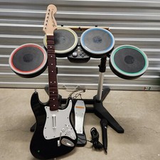 Rock Band 4 Xbox One Bundle Drums Fender Guitar Mic Game