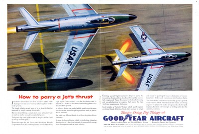 How to parry a jet's thrust Goodyear Aircraft ad 1956 AW