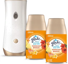 Glade Automatic Spray Refill 2 Ct And Holder Air Freshener Hawaiian Breeze