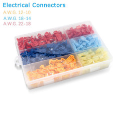 480PCS Insulated T-Tap 22-10 AWG Quick Splice Wire Terminal Combo Connectors Kit