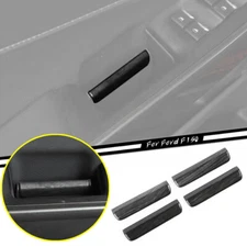 For 21-2023 Ford F150 F-150 Black Wood Grain Inner Door Handle Cover Trim Strips