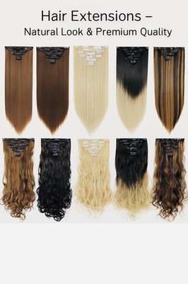Hair Extensions   Soft Natural Look Clip-In Hair for Volume & Length
