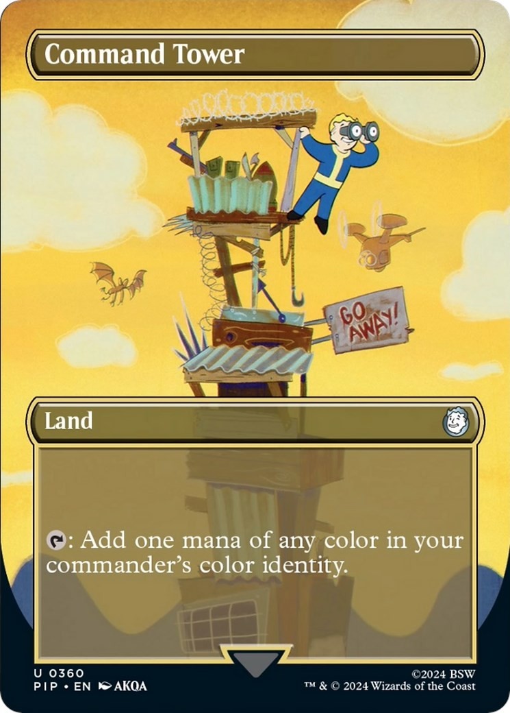 Command Tower (Borderless) - 360 - NM - Universes Beyond: Fallout