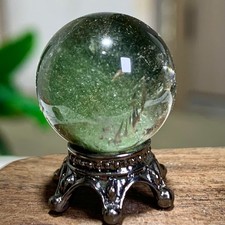 9G Natural Green Ghost Crystal Quartz Ball Crystal Sphere Mineral Specimen