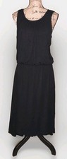 LOGO by Lori Goldstein - Versatile Black Knit Hi-Low Tank Dress - Women's Medium