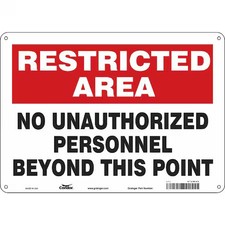 Condor 472W90 Safety Sign, 10 In Height, 14 In Width, Polyethylene, Horizontal