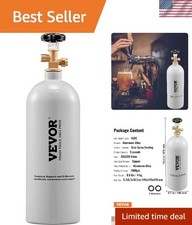 CO2 Tank, 5 lbs New Aluminum Alloy Cylinder, CO2 Air Tank with Light Gray Spr...