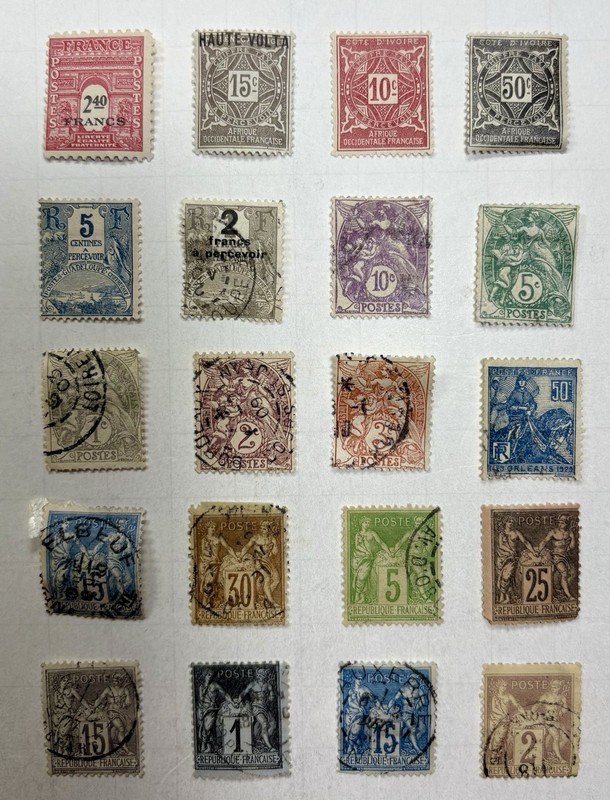 France Vintage Postage Stamps Collection #NC688