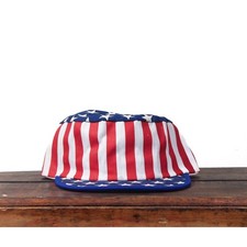 Vintage American Flag Stars Stripes Painters Hat Baseball Cap Made In USA Red