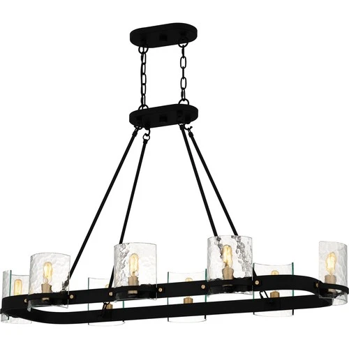 Matte Black  Linear Chandelier from the Gloucester Collection - Picture 1 of 6