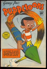 George Pal's Puppetoons #14 Nice Unrestored Golden Age Fawcett Comic 1947 FN-