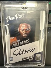 2021 Panini Donruss Elite - Pen Pals Javonte Williams #PP-JWI (AU, RC)