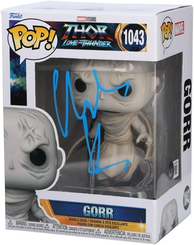 Christian Bale Thor Autografiado Gorr #1043 Funko Pop! Pintura azul firmada - BAS