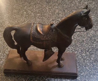 Vintage Bronze Horse Statue Sculpture/ 1947