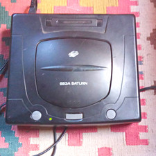 SEGA Saturn Black PAL No Controllers Or TV Cable, Free Game Included No Box