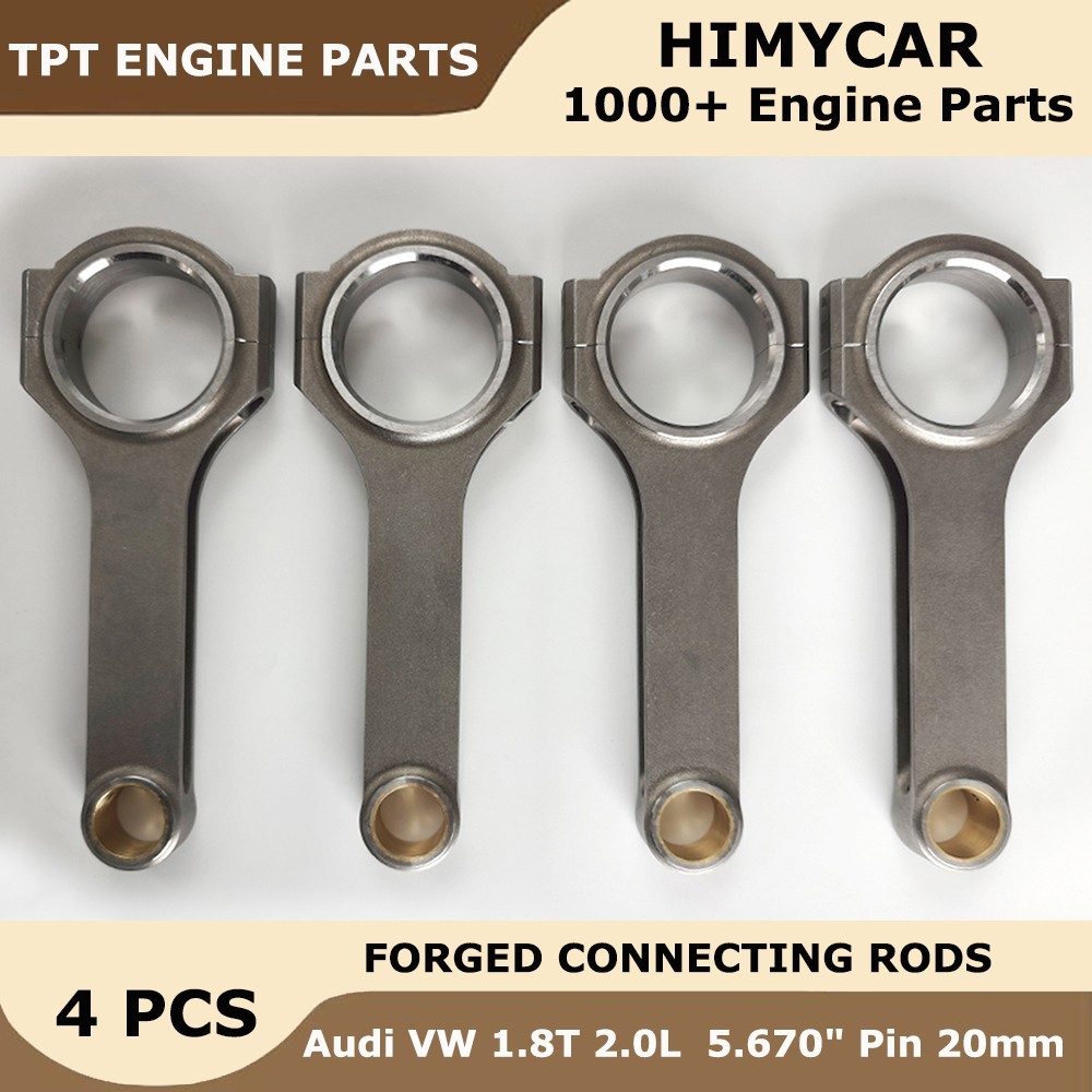 5.670" Forged Connecting Rods for VW Audi EA113 1998-2013 Set of 4 NO BOLTS