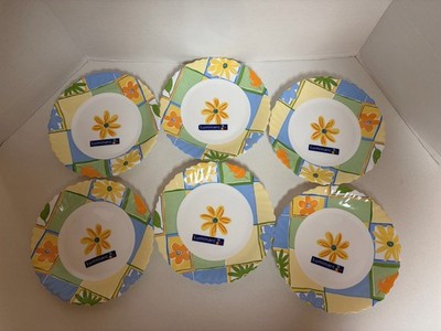 Luminarc France Valensole Opal Glass 7.5  Lunch/salad Plates Lot Of 6 NEW Classy