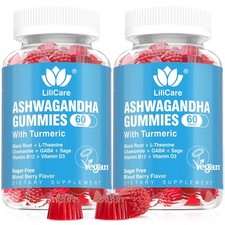 Ashwagandha Gummies 2000mg - Sugar Free Vegan Organic Root Supplements 120ct