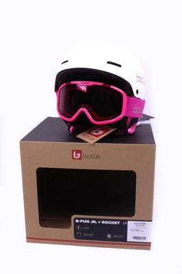 BOLLE Kinder Skihelm Snowboardhelm B-FUN junior + Rocket Brille Gr. XS 48-51 cm - Bild 1 von 4