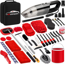 47-Piece Car Wash  Detailing Kit with Vacuum, Brushes  Towels