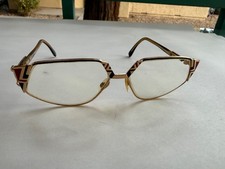 Cazal mod 238 col eyeglass frames 61-13 METAL GILT GOLD ENAMEL FRAMES VTG