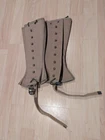 Vintage WWII Military Canvas Lace-Up Leggings Gaiters Spats Named Pair Khaki 1R