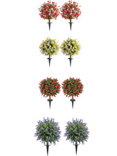 23" Artificial Flower Floral Plant with Spike Set of 2
