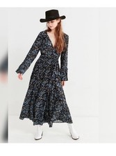 Urban Outfitters Emma Grace Floral Maxi Faux Wrap Dress