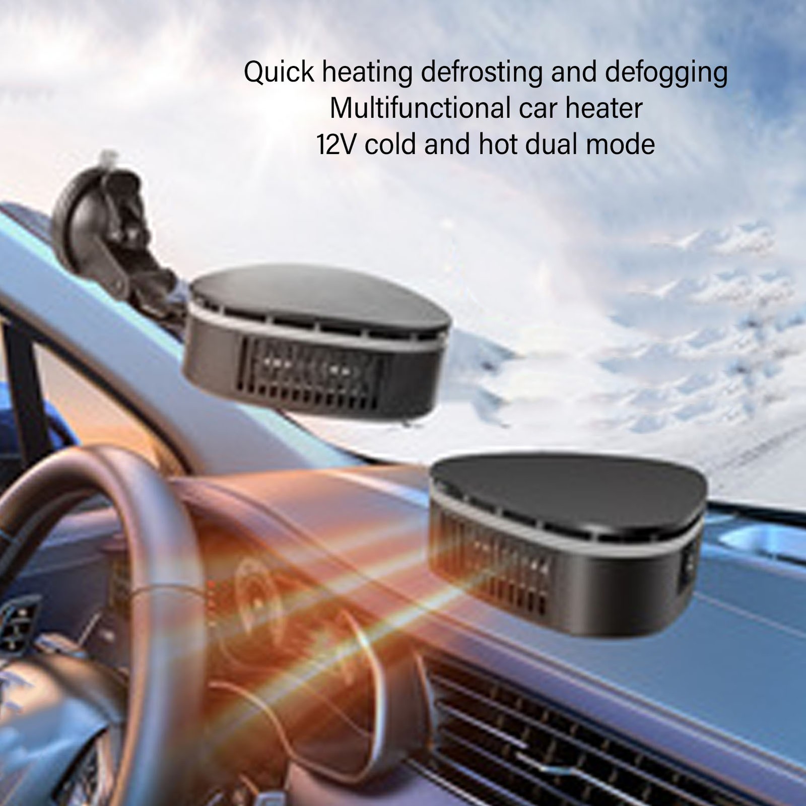 12V Car Heater Portable Car Heater Defroster Car Windshield Defogger Defroster F