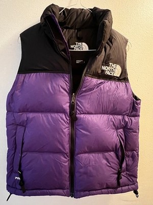The North Face Women s Retro Nuptse 700 Vest, Small, Hero Purple